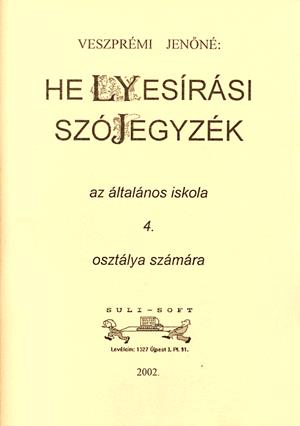 Helyesírási szójegyzék az általános iskola 4. osztálya számára