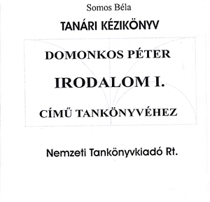 Tan. kkönyv.a Domokos Irodalom