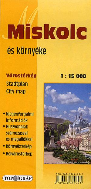 Miskolc és környéke 1 : 15 000 - Várostérkép
