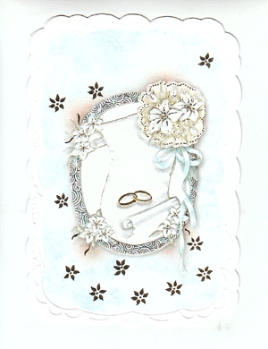 Esküvői képeslap - meghívó kék 05602759