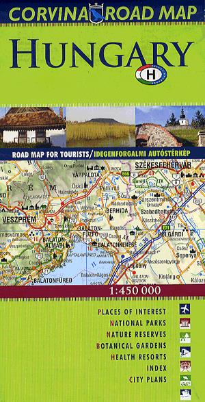 Magyarország idegenforgalmi autóstérképe 1 : 450 000 - Autóstérkép