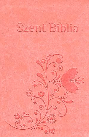Szent Biblia - Prémium mini rózsaszín matyó mintás