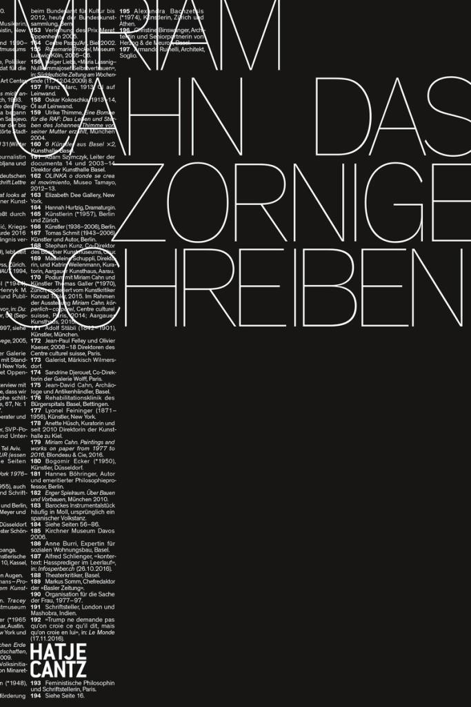 Miriam Cahn (German Edition) - DAS ZORNIGE SCHREIBEN