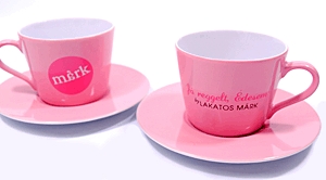 Lakatos Márk kávés csésze - rózsaszín (Jó reggelt, Édesem!)