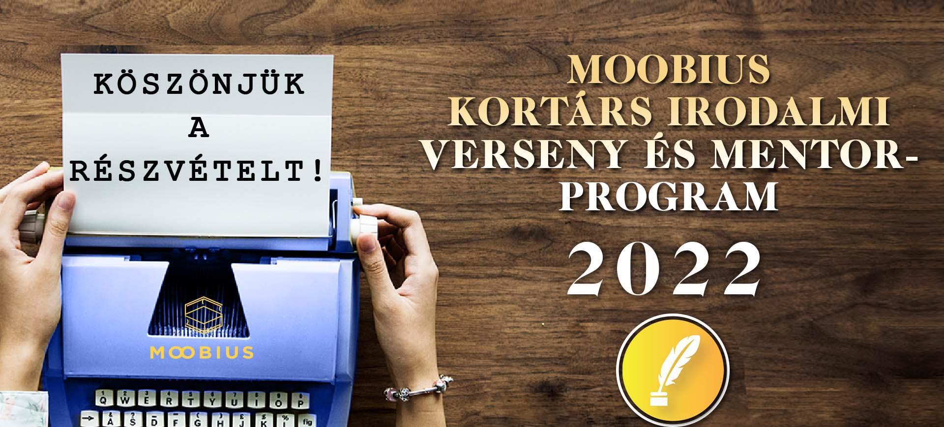 Moobius Kortárs Irodalmi Verseny és Mentorprogram 2022