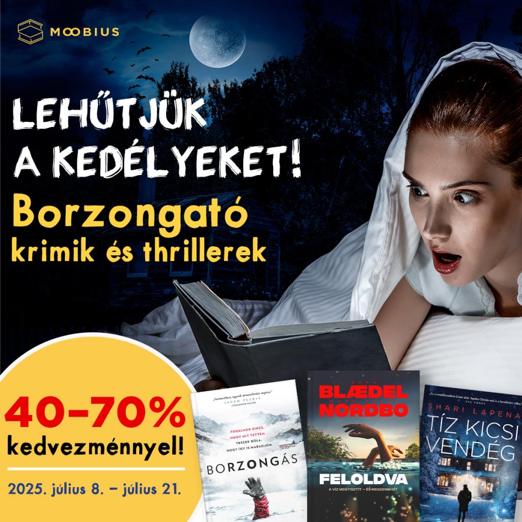 Borzongató krimik és thrillerek 40–70% kedvezménnyel!