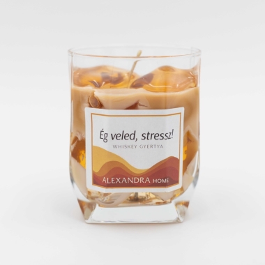 Ég veled, stressz! Whiskey gyertya