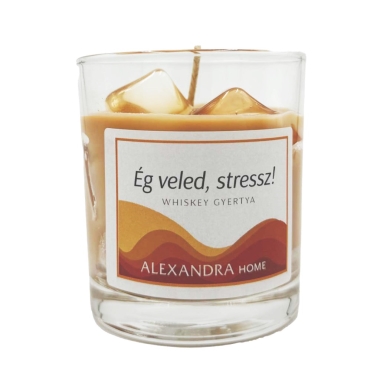Ég veled, stressz! Whiskey gyertya