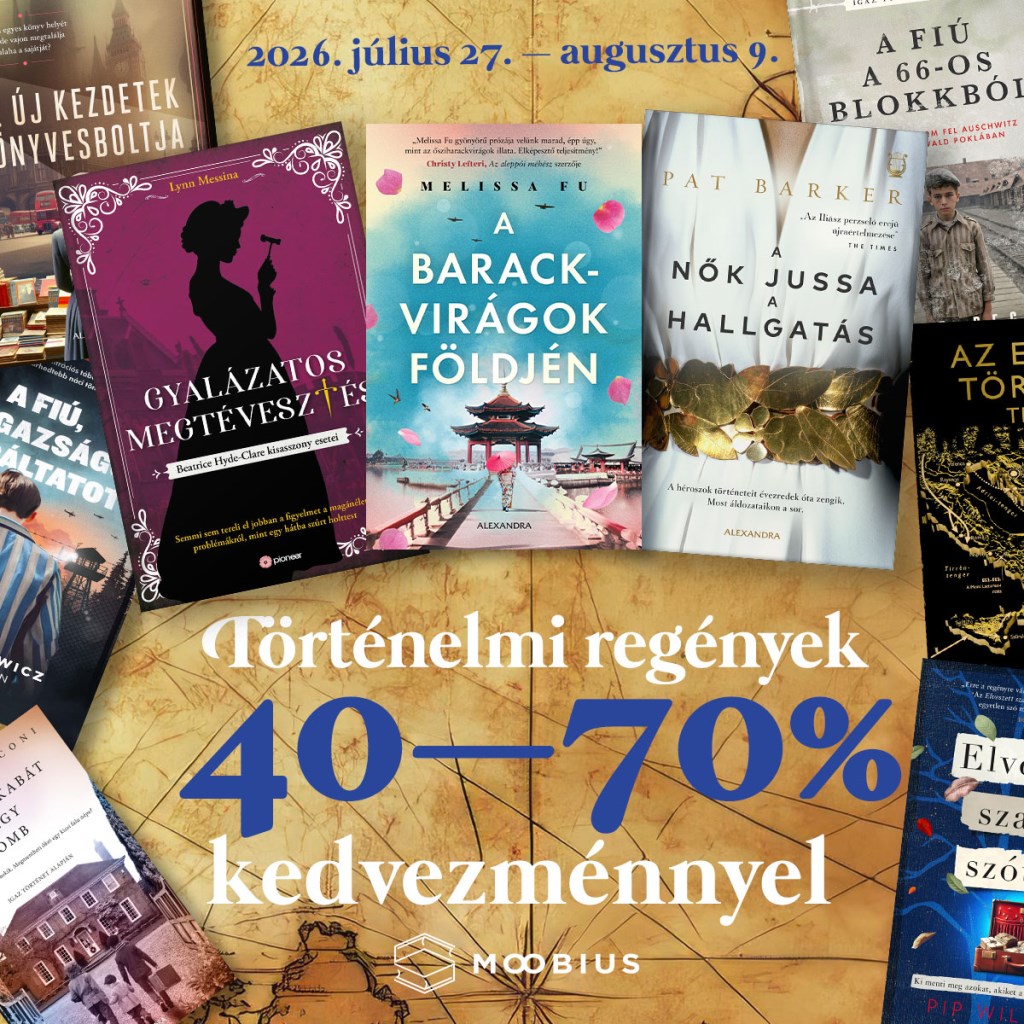 Történelmi témájú könyveink 40–70% kedvezménnyel!